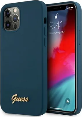 Image de Guess Guhcp12Llslmgbl Iphone12 Pro Max 6,7 Niebieski/Bleu Hardcase Metal Logo Script