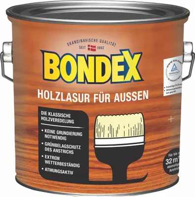 Produktbild von Bondex Holzlasur für Außen 2,5 L hellgrau
