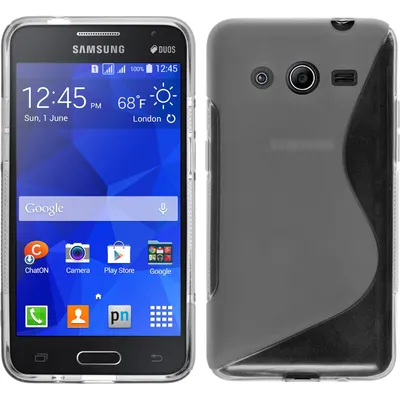 Produktbild von PhoneNatic Case kompatibel mit Samsung Galaxy Core 2 - clear Silikon Hülle S-Style + 2 Schutzfolien