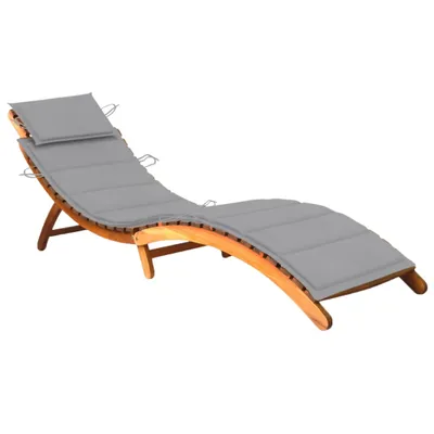 Zdjęcie produktu dla VidaXL 3061573, Lounge, Obite siedzisko, Drewno akacjowe, Szary, Poliester, 186 cm
