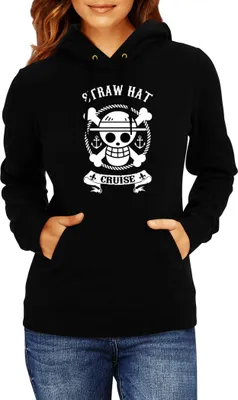 Produktbild von Damen Kapuzenpullover Manga Japan Anime Comics Animation One Manga Piece Anime 0023, Lady 2XL / Schwarz