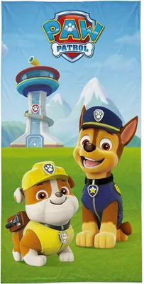 Produktbild von DETEXPOL Paw Patrol Verfolgungsjagd und Trümmer Handtuch Baumwolle - Frottee, 70/140 cm