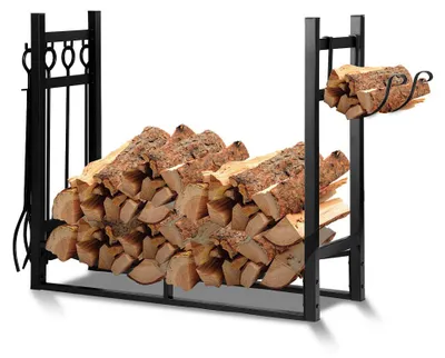 Produktbild von Vigevee Kaminholzregal Brennholzregal 120kg Feuerholzregal Kaminholzständer Stapelhilfe
