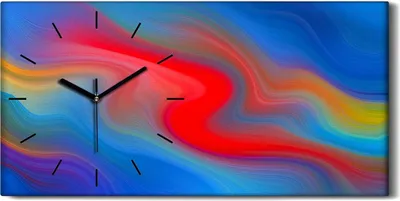 Produktbild von Wandbild Leinwand Bilder Wanduhr Geräuschlos 60x30 Malerei Abstrakte Kunst - schwarze Hände