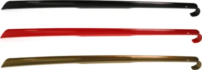 Produktbild von 3er Set Schuhanzieher, Schwarz-Rot-Gold, Schuhlöffel Kunststoff 65cm