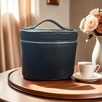 Immagine prodotto di Valigetta da viaggio per cosmetici, valigetta da viaggio per cosmetici con divisori e maniglie, valigetta da viaggio per cosmetici, beauty case da donna, nero (20*14*15 cm)
