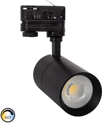 Produktbild von 3-Phasenstromschiene LED-Strahler 20W Dimmbar CCT Wählbar Mallet Schwarz