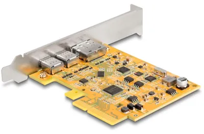 Obrázok produktu pre DeLOCK 90161, Pcie, DisplayPort, USB Typ-C, PCIe 3.0, Kovová, Žltá, 1 kusov, DisplayPort