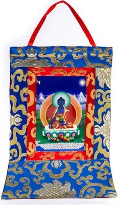 Immagine prodotto di Thangka del Buddha della Medicina stampato - confezione da 2 pezzi - 29x20 cm