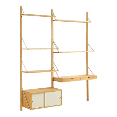 Produktbild von Wandregal 'Tingvoll' 176x147x34 cm Bambus