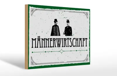 Produktbild von Holzschild Spruch 30x20cm Männerwirtschaft