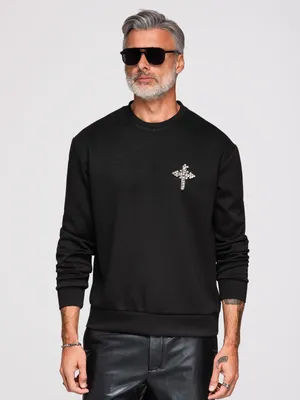 Image de Sweat-shirt OMBRE coupe classique, style minimaliste OM-SSNZ-0271 noir L