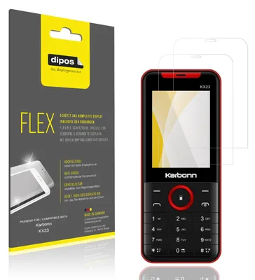 Immagine prodotto di 2x Pellicola protettiva per Karbonn KX23, rivestimento al 100%, Protezione dipos Flex