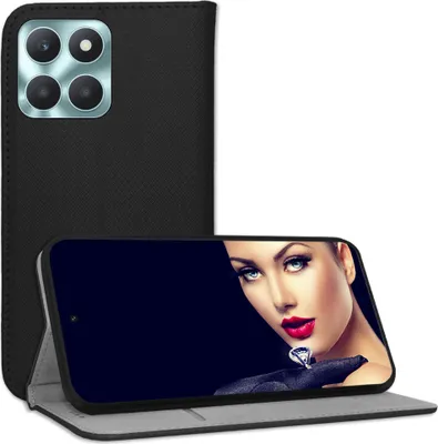 Produktbild von Bookstyle Schutzhülle Klapphülle Schutztasche Etui Cover für Honor X6a (WDY-LX1, 6.56'') - Schwarz