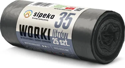 Obrázek produktu pro LDPE pytle na odpad SIPEKO 35L 25ks. ČERNÝ