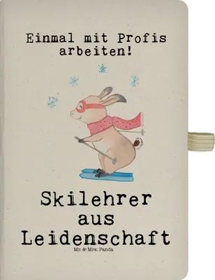 Produktbild von Mr. & Mrs. Panda notizbuch Skilehrer Leidenschaft - Transparent - Geschenk, Journal, Adressbuch, Kladde, Reisetagebuch, Skizzenbuch