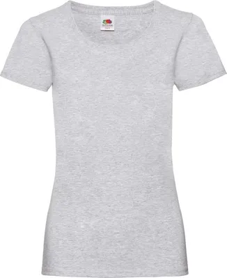 Produktbild von Damen-T-Shirt, Kurzarm - FOL VALUEWEIGHT T/W - h.grey - Größe S