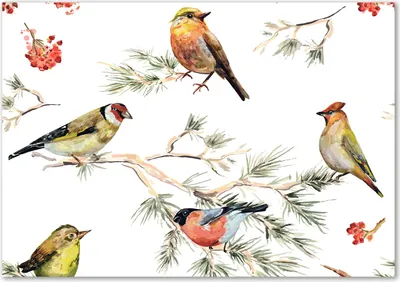Produktbild von Tulup® Leinwandbild - 100x70 cm - Wandkunst - Drucke auf Leinwand - Leinwanddruck  - Tiere - Mehrfarbig - Waldvögel Pflanzen