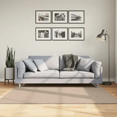 Produktbild von "im Angebot" Teppich HUARTE Kurzflor Weich und Waschbar Sandfarben 160x160cm - Designerteppiche CC17236