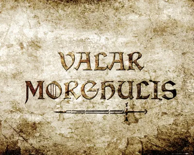 Zdjęcie produktu dla Obraz z cytatem - Valar Morghulis, GOT (40 x 50 cm)