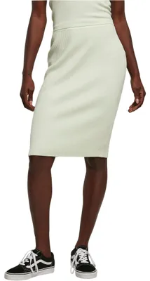 Produktbild von Urban Classics Damen Ladies Rib Knit Midi Skirt lightmint, 5XL
