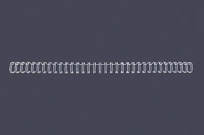 Produktbild von GBC WireBind Drahtbinderücken, weiß, 8mm (100), Weiß, 3 Blätter, Metall, A4, 8 mm, 202 mm