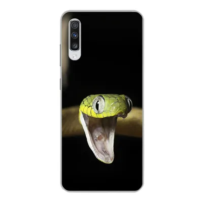 Produktbild von MuchoWow® Handyhülle Schutzhülle Hülle für Samsung Galaxy A70 Schlange - Tier - Schwarz Silikon Softcase Handy Hülle - Schutzhaube