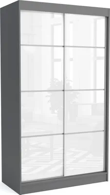 Produktbild von Moderner Schiebetürenschranke BELI 120 cm Hochglanzplatte (ANTRACIT)
