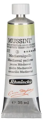 Produktbild von Schmincke MUSSINI Harz-Ölfarbe 35 ml Tube - 207 medieval Gelb