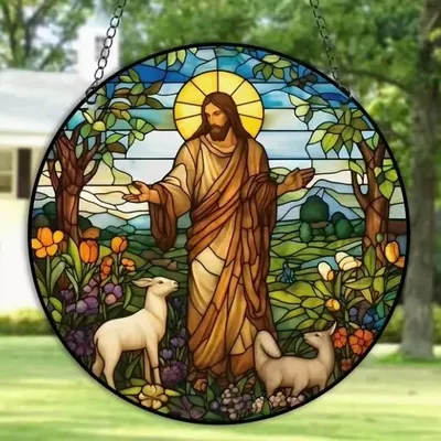 Produktbild von Sonnenfänger - Jesus/Typ2 im Buntglasstil KP31523