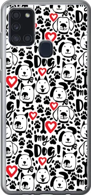 Produktbild von MuchoWow® Handyhülle Schutzhülle Hülle für Telefoonhoesje Samsung Galaxy A21s Muster - Hund - Zitat - Jungen - Mädchen - Kinder - Kinder Silikon Softcase Handy Hülle - Hartschale