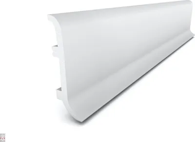 Produktbild von DEKORATIVES Sockelleiste - Fußleiste - Bodenleiste - DP10- weiß - 2 Meter - hartes Material