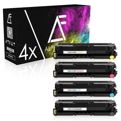 Produktbild von 4 Toner kompatibel mit Samsung CLP680, CLP-680DW/SEE, CLP-680 Series, CLX-6260DW, CLX-6260ND, CLX-6260FW Premium Line - CLT-K506L/ELS - Schwarz 6.000 Seiten, Color je 3.500 Seiten