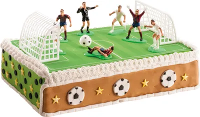 Produktbild von dekora - Fußball Tortenfiguren Set – PVC Tortendeko für Kinder