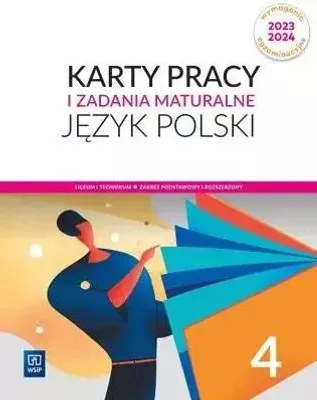 Image de Jńôzyk polski 4 Karty pracy i zadania maturalne Zakres podstawowy i rozszerzony