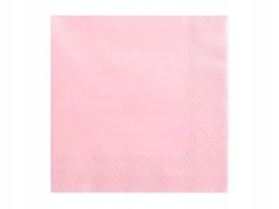 Produktbild von Serwetki trójwarstwowe rózowe 33x33cm 20szt