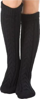 Produktbild von Damen Winter Strickstrümpfe, Knielange Socken, Beinwärmer für Damen, 1 Paar