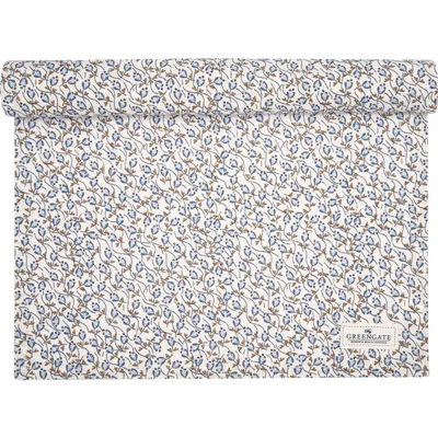 Produktbild von Greengate Tischläufer ADDISON Weiß Blumen Baumwolle 45x140 cm Tischdecke
