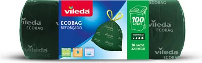 Image de Sac Poubelle Vileda Ecobag 100l 100% Recyclé, Grande Capacité - Vileda