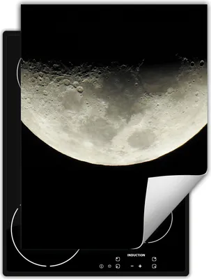 Produktbild von DarHaus Herdabdeckplatte Einteilig Küche Abdeckplatte für Glaskeramikkochfeld Abdeckung Induktionskochfeld Aufrollbare Matte 40x52 cm, schwarz - Mond
