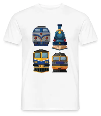Produktbild von Spreadshirt Coole Zugfronten Für Eisenbahn- Und Lokomotiv-Fans Männer T-Shirt, XL, Weiß