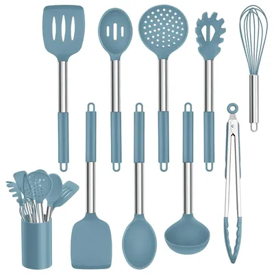 Productafbeelding van 10-delige Silicone Keukenhulpen Set, Hittebestendige Kookgerei