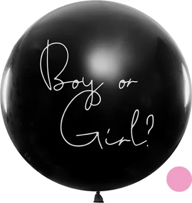 Obrázok produktu pre Gender Reveal Balloon Boy alebo Girl ružové konfety 100 cm