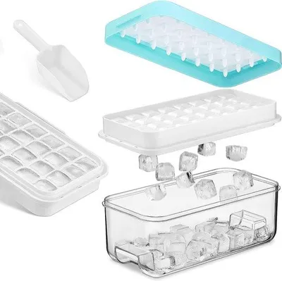 Produktbild von Famanu Eiswürfelhalter mit Deckel - praktische Eiswürfelform