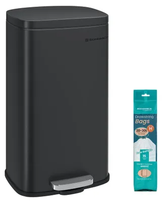 Küchenabfalleimer 30 L, Softclose-Deckel, Inneneimer, Schwarz