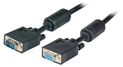 Productafbeelding van EFB SVGA/HDTV verlengkabel, 2xHDSUB15 mannelijk/vrouwelijk, zwart, 1,8 meter