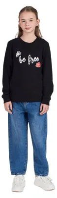 Produktbild von Mädchen-Sweatshirt Be Free - Schwarz - 128