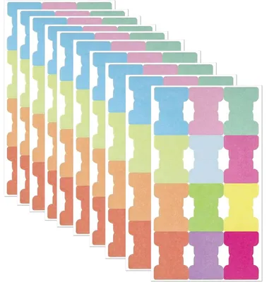 Produktbild von Set mit 120 selbstklebenden Indexetiketten in 12 verschiedenen Farben