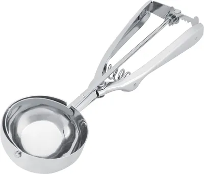 Image de Cuillère à glace en acier inoxydable Cuillère à biscuits Cuillère à crème glacée Déclencheur (6cm de diamètre)