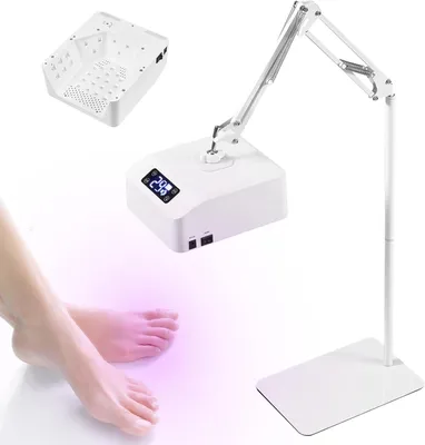 Produktbild von Nagellampe für Gelnägel - UV-Nagellampe - Gellampe - UV-Fußlampe - Fußnagellampe - 78 W - Kabelloses Aufladen
